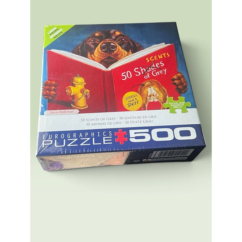 50 Scents of Grey Funny Dog Parody 500 Piece Jigsaw Puzzle Christmas Gift NWT